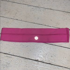 lulu lemon hot pink headband